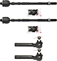 Front, Driver and Passenger Side, Inner and Outer Tie Rod Ends