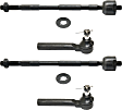Front, Driver and Passenger Side, Inner and Outer Tie Rod Ends