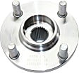 Front, Driver and Passenger Side Wheel Hub, 4 Lugs, Without Bearing
