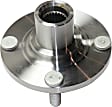 Front, Driver and Passenger Side Wheel Hub, 4 Lugs, Without Bearing