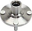 Front, Driver and Passenger Side Wheel Hub, 4 Lugs, Without Bearing