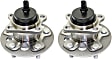 2-Wheel Set Rear, Driver and Passenger Side Wheel Hubs, With Bearing, With Sensor, FWD