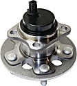 2-Wheel Set Rear, Driver and Passenger Side Wheel Hubs, With Bearing, With Sensor, FWD