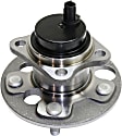 2-Wheel Set Rear, Driver and Passenger Side Wheel Hubs, With Bearing, With Sensor, FWD