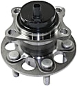 2-Wheel Set Rear, Driver and Passenger Side Wheel Hubs, With Bearing, With Sensor, FWD