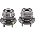 Rear, Driver and Passenger Side Wheel Hub, 5 Lugs, With Bearing