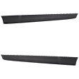 Front, Driver and Passenger Side, Lower Door Molding and Beltlines, Textured Black