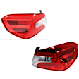 Driver and Passenger Side LED Tail Light, With bulb(s), OE Replacement