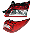 Driver and Passenger Side, Inner and Outer Tail Lights, without Bulb, Halogen, CAPA Certified