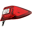 Driver and Passenger Side, Inner and Outer Tail Lights, without Bulb, Halogen, CAPA Certified