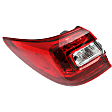 Driver Side, Inner And Outer Halogen Tail Light, Without bulb(s), OE Replacement, CAPA Certified