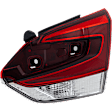 Passenger Side, Inner and Outer Halogen/LED Combo Tail Light, With bulb(s), OE Replacement