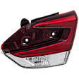Driver and Passenger Side, Inner Tail Lights, without Bulb, Halogen, CAPA CERTIFIED