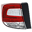 Driver and Passenger Side, Outer Halogen Tail Light, Without bulb(s), OE Replacement, Sedan, CAPA Certified
