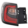 Driver and Passenger Side, Outer Tail Lights, with Bulbs, Halogen, Clear & Red Lens