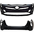 Front and Rear Primed Bumper Cover