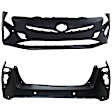 Front and Rear Primed Bumper Cover
