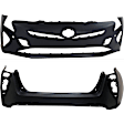 Front and Rear Primed Bumper Cover