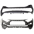 Front and Rear Front - Primed, Rear - Textured Bumper Cover CAPA Certified