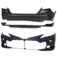 Front and Rear Front - Primed, Rear - Paint to Match Bumper Cover