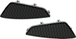 Front, Driver and Passenger Side, Outer, Lower Bumper Grilles, Textured Black