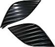 Front, Driver and Passenger Side, Outer Bumper Grilles, Textured Black