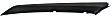 Front, Driver and Passenger Side, Upper Bumper Trim, Textured Black