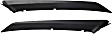 Front, Driver and Passenger Side, Upper Bumper Trim, Textured Black