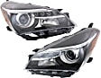 Driver and Passenger Side Headlights, without Bulbs, Halogen, Hatchback, Projector Type