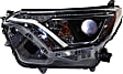 2016-2018 Toyota RAV4 - Driver and Passenger Side Headlights, with Bulbs, Halogen, Sport Utility, USA Built Vehicle, with chrome bezel