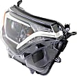 2016-2018 Toyota RAV4 - Driver and Passenger Side Headlights, with Bulbs, Halogen, Sport Utility, USA Built Vehicle, with chrome bezel