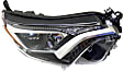 2016-2018 Toyota RAV4 - Driver and Passenger Side Headlights, with Bulbs, Halogen, Sport Utility, USA Built Vehicle, with chrome bezel