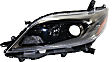 Driver and Passenger Side Headlights, with Bulbs, Halogen, Mini Passenger Van, with LED Running Lights, CAPA Certified