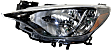 Driver and Passenger Side Headlights, without Bulbs, Halogen, Sedan