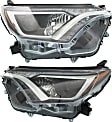 2017 Toyota RAV4 - Driver and Passenger Side Halogen Headlight, Without bulb(s),  Japan Built Vehicle, OE Replacement, Sport Utility