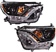 2017 Toyota RAV4 - Driver and Passenger Side Halogen Headlight, With bulb(s), USA Built Vehicle, OE Replacement