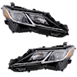 Driver and Passenger Side Headlights, with Bulbs, LED, For Models without LED Signal Light, North America Built Vehicle