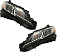 Driver and Passenger Side Headlights, with Bulbs, LED, For Models without LED Signal Light, North America Built Vehicle