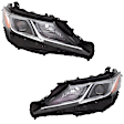 Driver and Passenger Side Headlights, with Bulbs, LED, For Models without LED Signal Light, Japan Built Vehicle, CAPA CERTIFIED