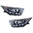 Driver and Passenger Side LED Headlight, With bulb(s), OE Replacement
