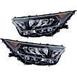 Driver and Passenger Side LED Headlight, With bulb(s), OE Replacement,, CAPA Certified