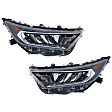 Driver and Passenger Side Headlights, with Bulbs, LED, North America Built Vehicle