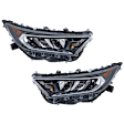 Driver and Passenger Side Headlights, with Bulbs, LED, North America Built Vehicle, CAPA Certified