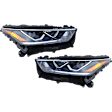 Driver and Passenger Side LED Headlight, With bulb(s), OE Replacement, CAPA Certified