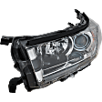 Driver and Passenger Side Headlights, with Bulbs, Halogen, with LED daytime running light