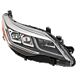 Driver and Passenger Side LED Headlight, With bulb(s), OE Replacement