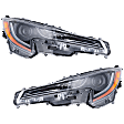 Driver and Passenger Side Headlights, without Bulbs, LED, Japan Built Vehicle