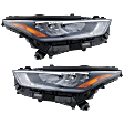Driver and Passenger Side LED Headlight, With bulb(s), OE Replacement