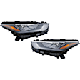 Driver and Passenger Side LED Headlight, With bulb(s), OE Replacement, CAPA Certified