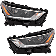 Driver and Passenger Side Headlights, with Bulbs, LED, Clear Lens